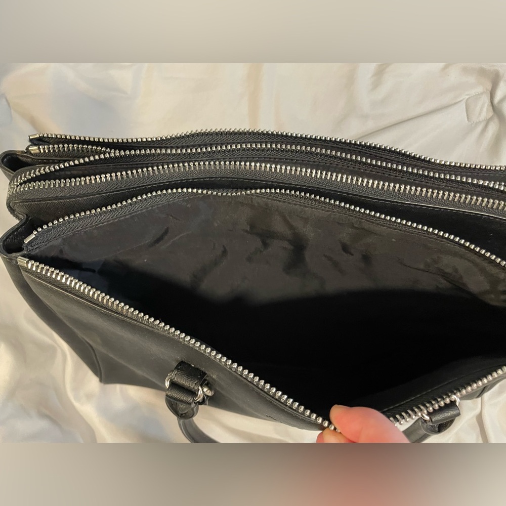 Rudsak Black Leather Satchel Purse With Handles and Shoulder Strap *read - Picture 4 of 11